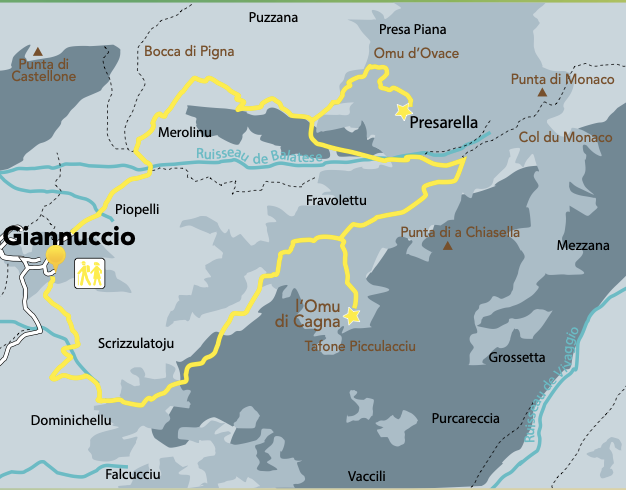 Randonnée L'Omu di Cagna Monacia Corse