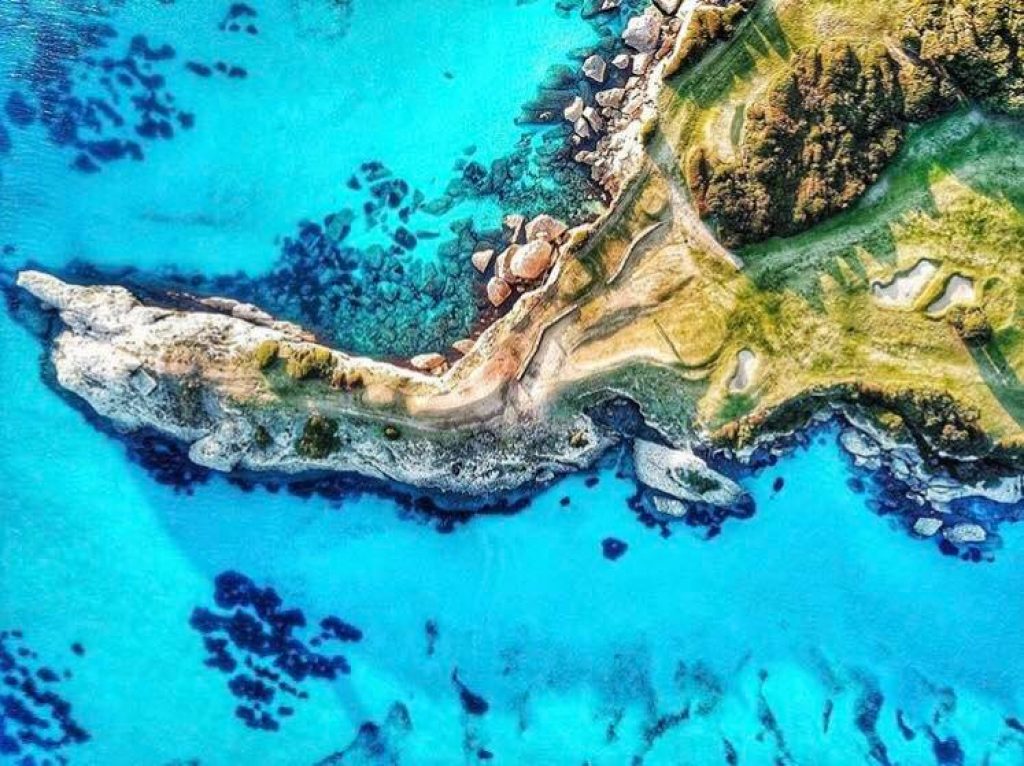 Golf de Sperone Bonifacio vue mer Corse