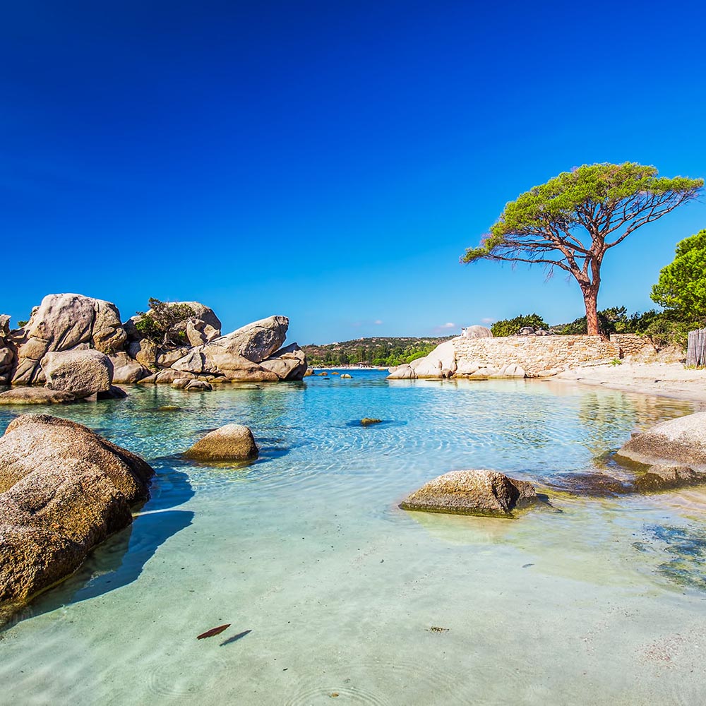 Plage de Tamaricciu Porto-Vecchio réserve naturelle Corse sable blanc
